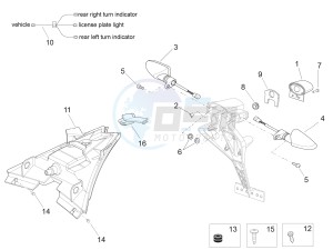 RSV4 1100 RACING FACTORY E4 ABS (NAFTA) drawing Rear lights