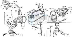 VT1100C2 drawing AIR CLEANER (VT1100C)