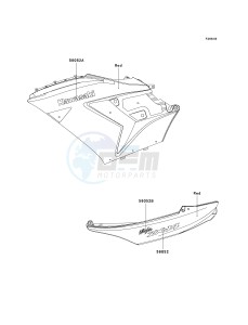 ZX 1400 A [NINJA ZX-14] (A6F-A7FA) A6F drawing DECALS-- RED- --- A6F- -