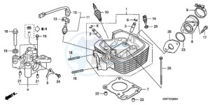 CBF125MA France - (F) drawing CYLINDER HEAD