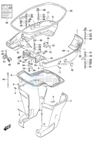 DF 300AP drawing Side Cover w/Transom (X or XX)