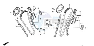 XL600V TRANSALP drawing CAM CHAIN/TENSIONER