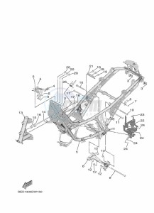 MWD300 TRICITY 300 (BED9) drawing FRAME