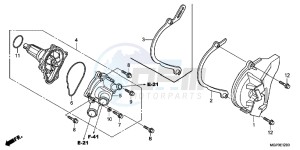 CBR1000RRD Fireblade - CBR1000RR UK - (E) drawing WATER PUMP