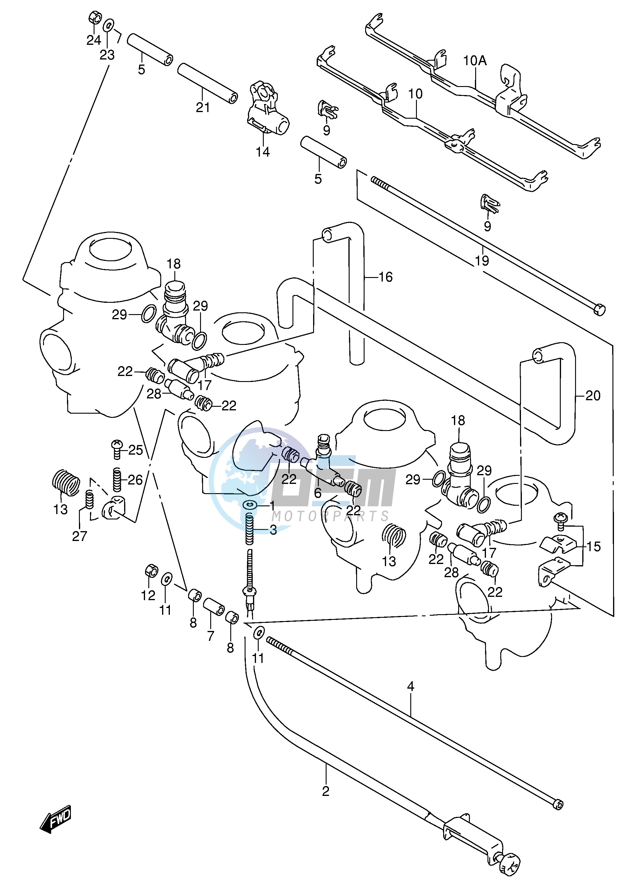 CARBURETOR FITTINGS (MODEL P R)