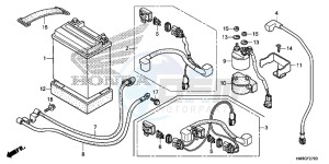 TRX250TEE FOURTRAX RECON ES Europe Direct - (ED) drawing BATTERY