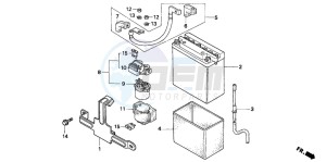 XL600V TRANSALP drawing BATTERY