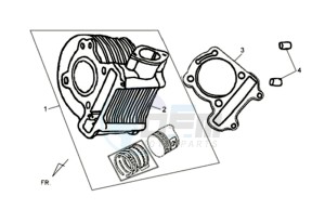 FIDDLE II 125 drawing CYLINDER / GASKETS