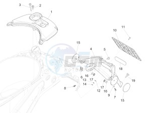 SPRINT 50 4T-3V E4 (EMEA) drawing Rear cover - Splash guard