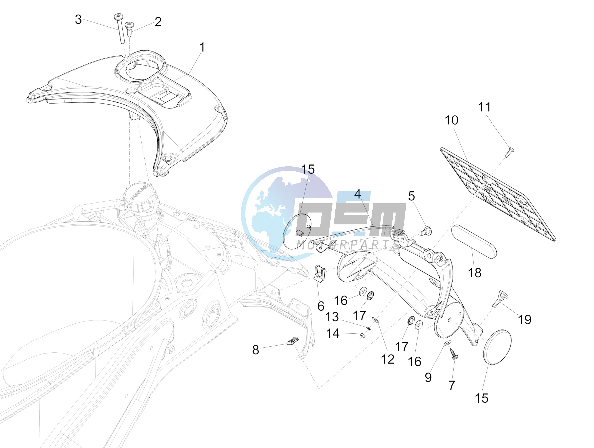 Rear cover - Splash guard