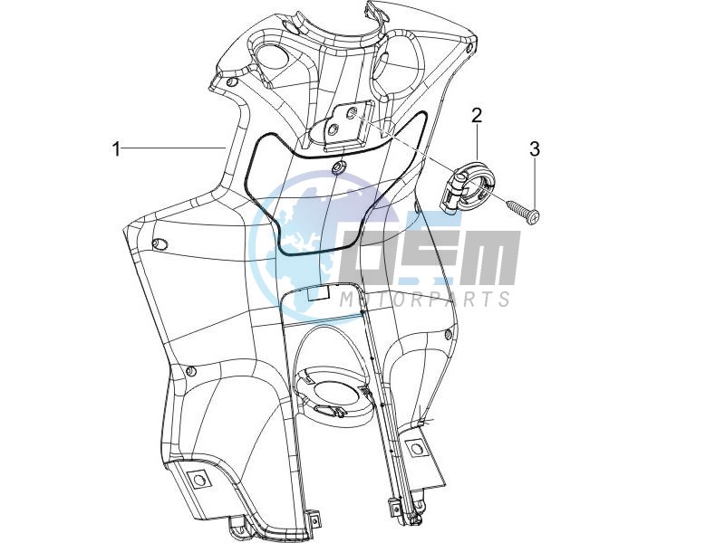 Front glove-box - Knee-guard panel