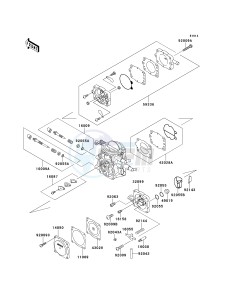 JH 750 F [SUPER SPORT XI] (F1-F2) [SUPER SPORT XI] drawing CARBURETOR PARTS