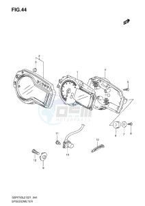 GSR750 drawing SPEEDOMETER L2-L5