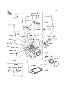 KX450F KX450D7F EU drawing Cylinder Head