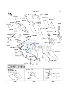 ZX 600 E [NINJA ZX-6] (E7-E9) [NINJA ZX-6] drawing COWLING LOWERS