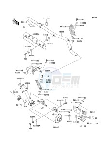 KVF 750 B (BRUTE FORCE 750 4X4I) (B6F-B7FA) A6F drawing MUFFLER-- S- --- JKAVFDB1 6B503807 - - -