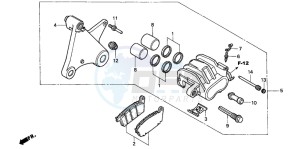 GL1500C drawing REAR BRAKE CALIPER