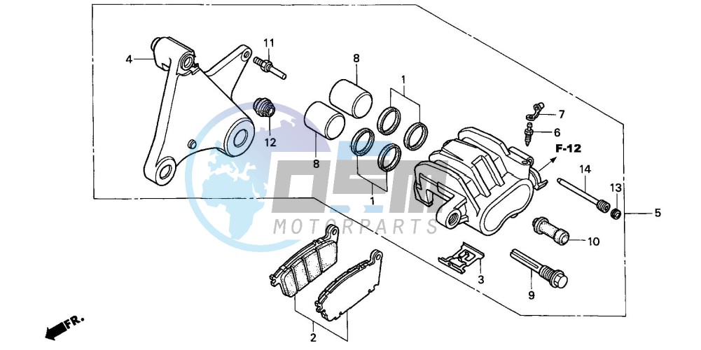 REAR BRAKE CALIPER