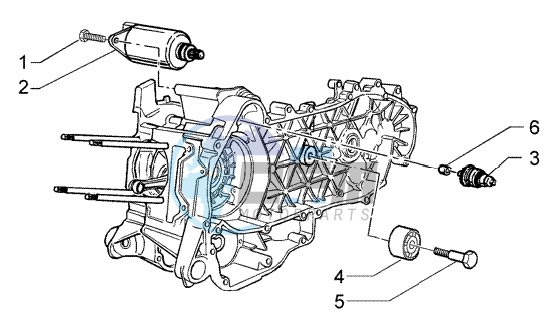 Electric starter-damper pulley