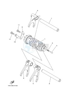 MT09A MT-09 ABS 900 (2DR7 2DR8) drawing SHIFT CAM & FORK