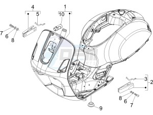 GTS 125 4T E3 UK drawing Frame - bodywork