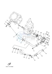 YFM700FWBD YFM70KPXJ KODIAK 700 EPS (B32G) drawing WATER PUMP