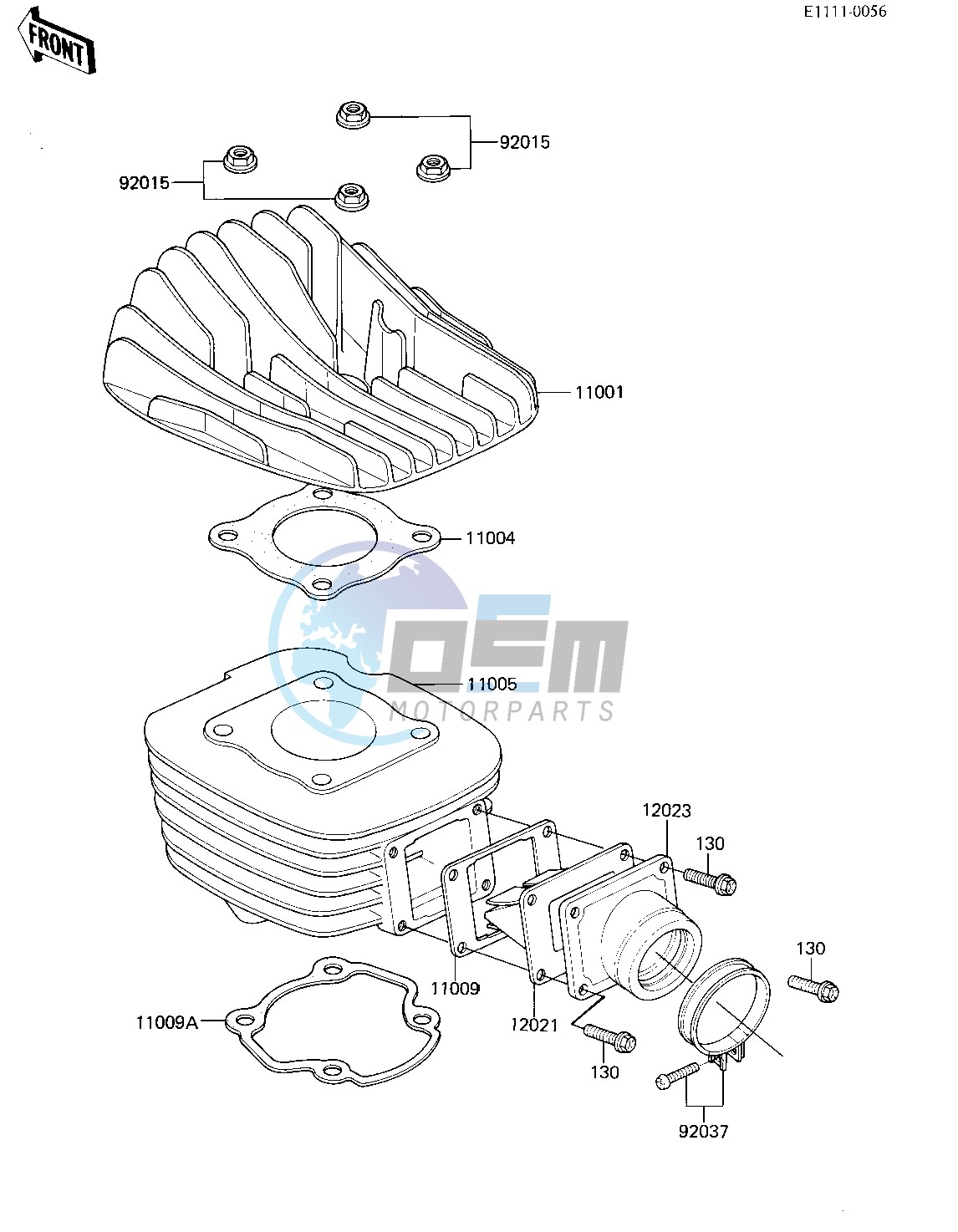 CYLINDER HEAD_CYLINDER_REED VALVE -- 82 KX80-C2- -