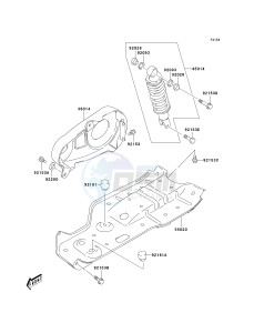 KSF 80 A [KFX80] (A6F) A6F drawing REAR SUSPENSION