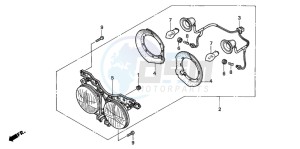 CBR900RR FIRE BLADE drawing HEADLIGHT (2)