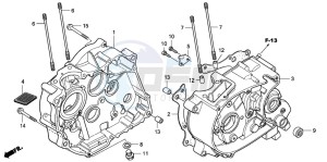 CRF80F 100 drawing CRANKCASE (CRF80F)