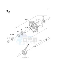 KL 250 G [SUPER SHERPA] (G9F) G9F drawing FRONT HUB