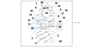 VFR1200XC drawing FRONT FOG LAMP ATTACHMENT KIT