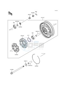 ZG 1200 B [VOYAGER XII] (B10-B14) [VOYAGER XII] drawing REAR WHEEL_CHAIN