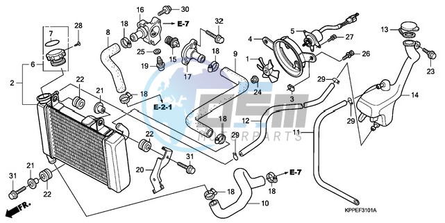 RADIATOR (CBR125RW7/RW9/RWA)