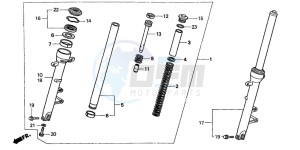 CB600F2 CB600F drawing FRONT FORK