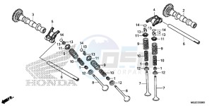 CB500FD CB500F UK - (E) drawing CAMSHAFT/ VALVE