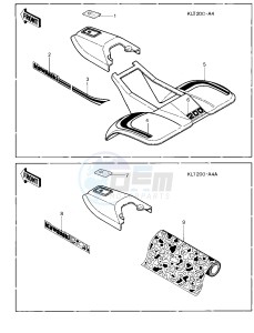 KLT 200 A [KLT200] (A4-A4A DUCKSTER) [KLT200] drawing LABELS