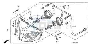 CBF1000AA Europe Direct - (ED / ABS) drawing HEADLIGHT