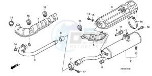 TRX420FEA Australia - (U / 2U 4WD) drawing EXHAUST MUFFLER