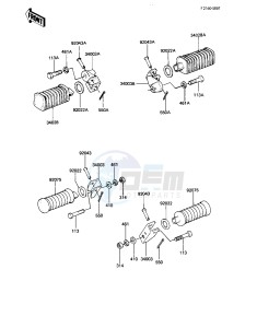 KZ 440 A [LTD] (A2-A4) [LTD] drawing FOOTRESTS -- 81-83 A2_A3_A4- -