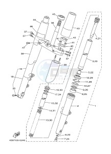 XV1900A MIDNIGHT STAR (1CR3) drawing FRONT FORK