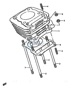 DR125S (F-H-J) drawing CYLINDER