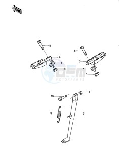 KDX 400 A [KDX400] (A1-A2) [KDX400] drawing FOOTRESTS_STAND