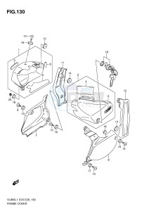 VL800 (E3-E28) VOLUSIA drawing FRAME COVER (VL800TL1 E3)