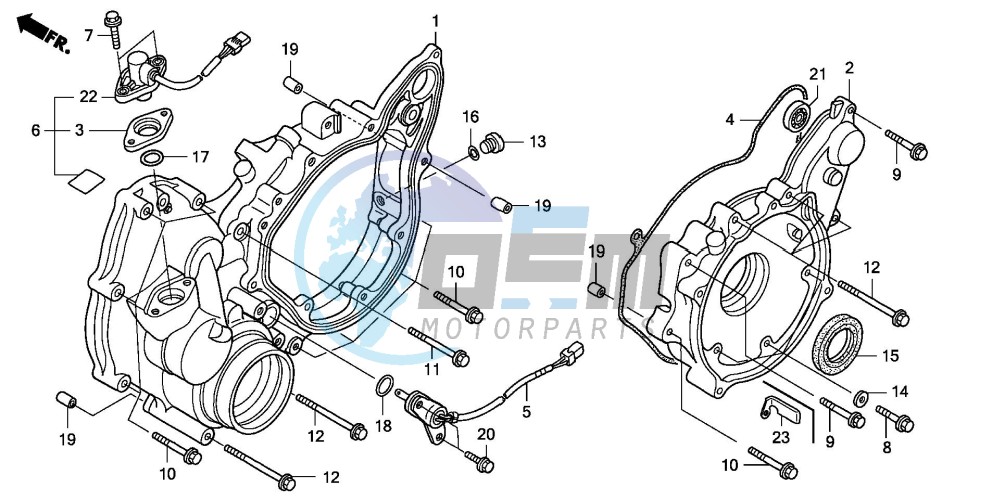 REAR CRANKCASE COVER