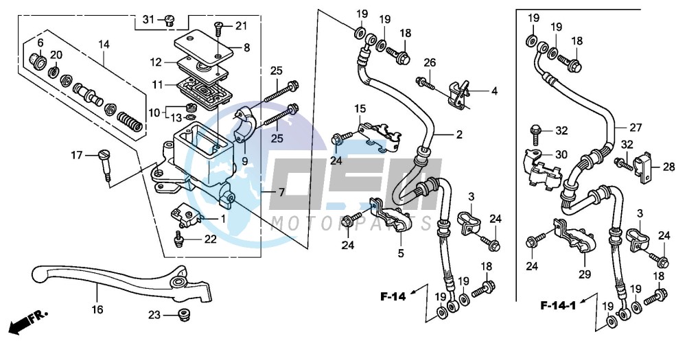 FR. BRAKE MASTER CYLINDER (FES125)(FES150)