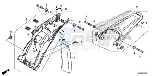 CRF250LAH CRF250LA ED drawing REAR FENDER