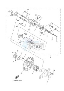 YFM700R YFM700RE RAPTOR 700R (1PE6 1PE7 1PE8) drawing REAR BRAKE CALIPER