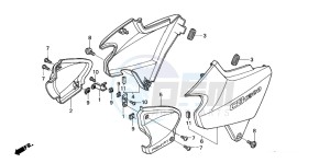 CB1300SA CB1300SUPERBOLD'OR drawing SIDE COVER (CB1300F/F1)