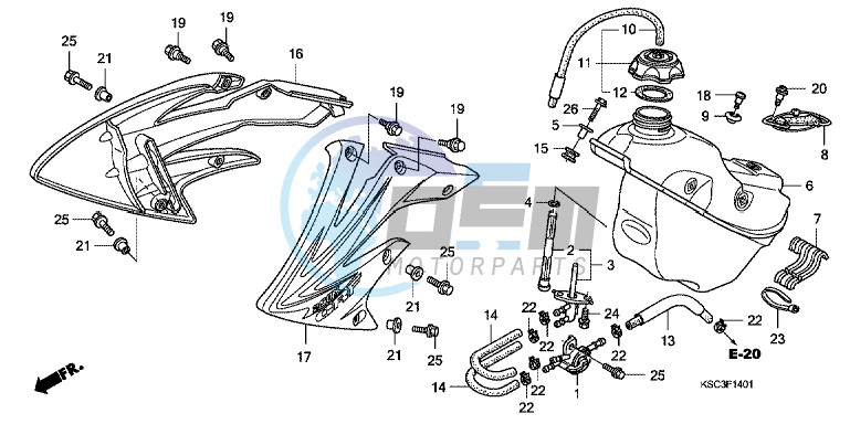 FUEL TANK (CRF250X8/9/B/C)